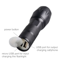 Power Bank USB ładowalne mocne światło