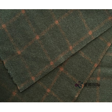 80% Wool And 20% Nylon Checked Fabric