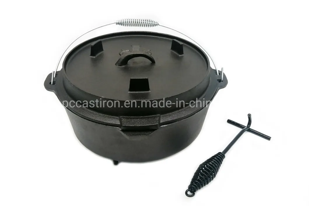 4.5qt Cast Iron Dutch Oven Double Use Lid as Frypan