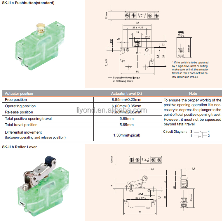 Chinese supplier snap action SK CSK travel switch SK-11 micro switch limited limit switch