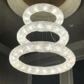 Custom decoration gallery 3 ring crystal chandelier