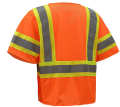 Veste de segurança de alta visibilidade com tiras reflectoras atende ANSI ISEA 107 2010