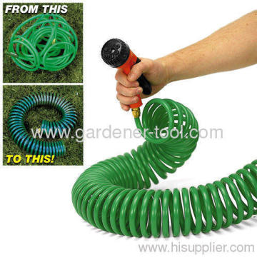 50ft Coil Garden Water Hose With Brass Connector?