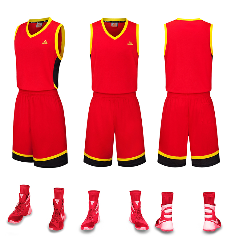 100% polyester sneldrogend basketbaluniform