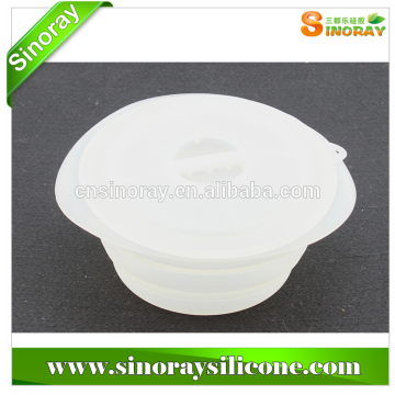 High quality silicone salad bowl with lid,food grade silicone bowl