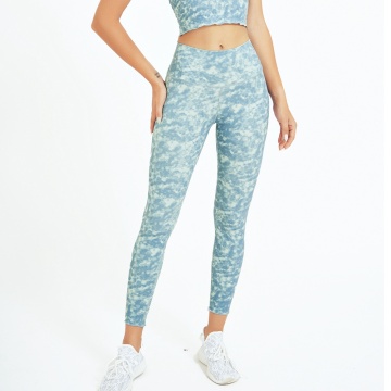 kvinner knyter fargestoff full legging