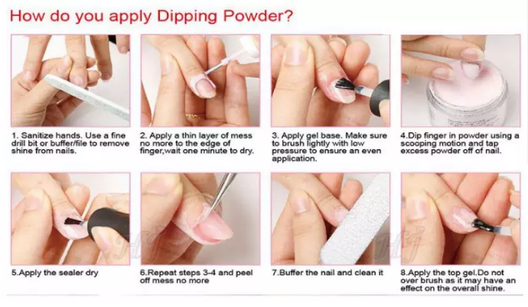Dip powder transparent white acrylic dipping powder for nail art