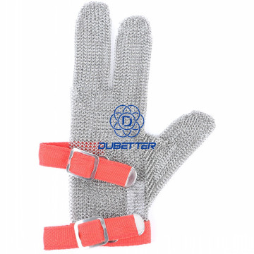 Three Fingers Steel Mesh Gloves