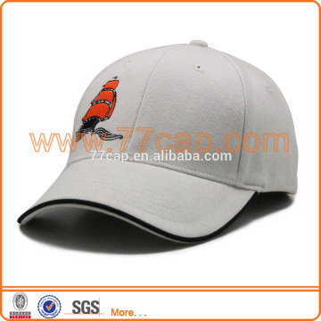 Cotton embroidery logo baseball hat with closing strap