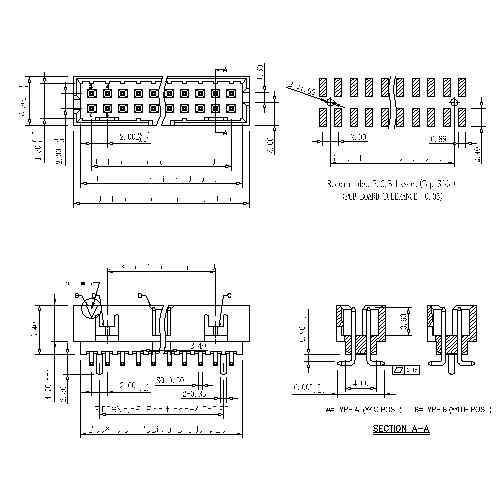 BHCM03 2.00mm Box Header SMT H=6.4