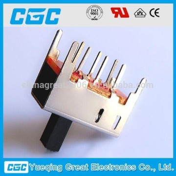 CGC 6 pins 2 pole 2 throw monentary horizontal slide switch