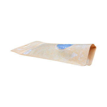 Pla Kraft Paper Food Grade Bag con finestra