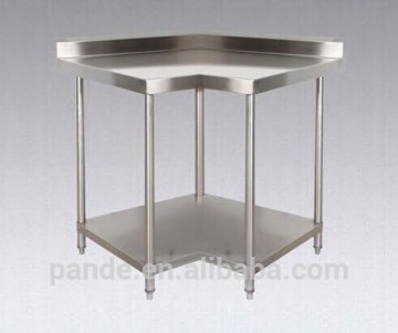 Commercial stainless steel kitchen corner benches