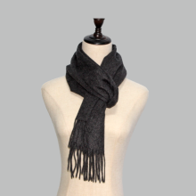 Pure Cashmere Grey Black Man Scarf