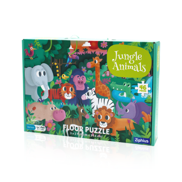 Jungle Animals Giant Floor Puzzle for Kids Ages 3+