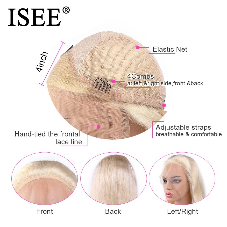 613 Blonde Transparent Lace Wigs Raw Virgin Cuticle Aligned 613 HD Lace Front Wig With Baby Hair For Black Women