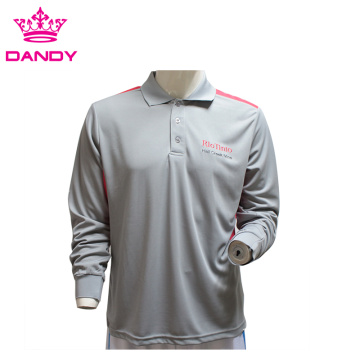 Baju Polo Lengan Panjang Gray Mens