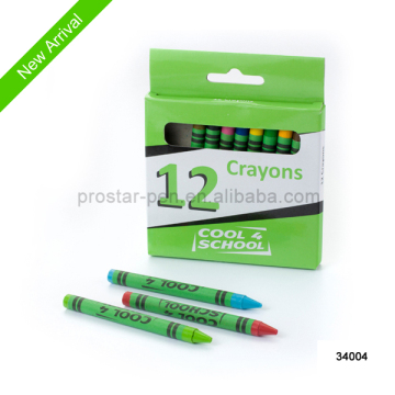 12ct wax crayons in box/box pack crayon skids /crayon set