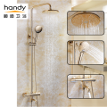 Shower Thermostatic Faucet Brass Gold Shower