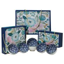 Japanese Cherry Blossom Pattern Ceramic Bowl Gift Box - Microwave Safe Tableware