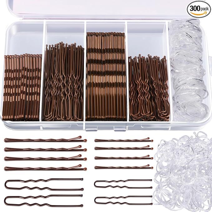 Women's Brown Hair Barrettes 300 Pack