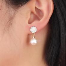 Faux Pearl Gold-plated Earrings