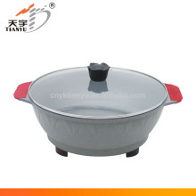 Round shaped casting aluminum korean style electric skillet