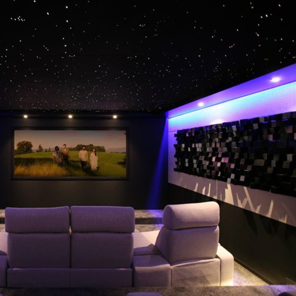 Soffitto in fibra ottica per l'home theater