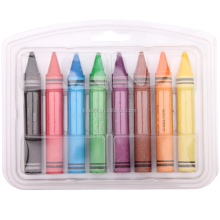 Non Toxic Double Blister 8-Color Big Crayons