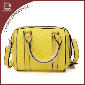 Sunshine yellow pu leather shoulder Handbags leather purses handbags for women