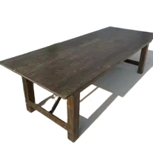 Outdoor Garden Wooden Rectangle Banquet Farm Folding Tables