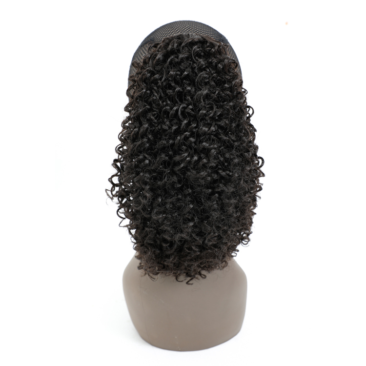 Water Jerry Afro Deep Curl Premium Synthetic Wig Clip On Hair Extension Pony Tail