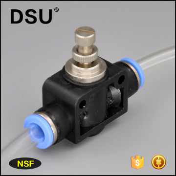 pneumatic flow speed control valve/air pneumatic fittings/plastic pneumatic speed controller