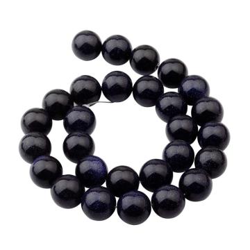 14MM Loose natural Blue Goldstone Crystal Round Beads for Making jewelry