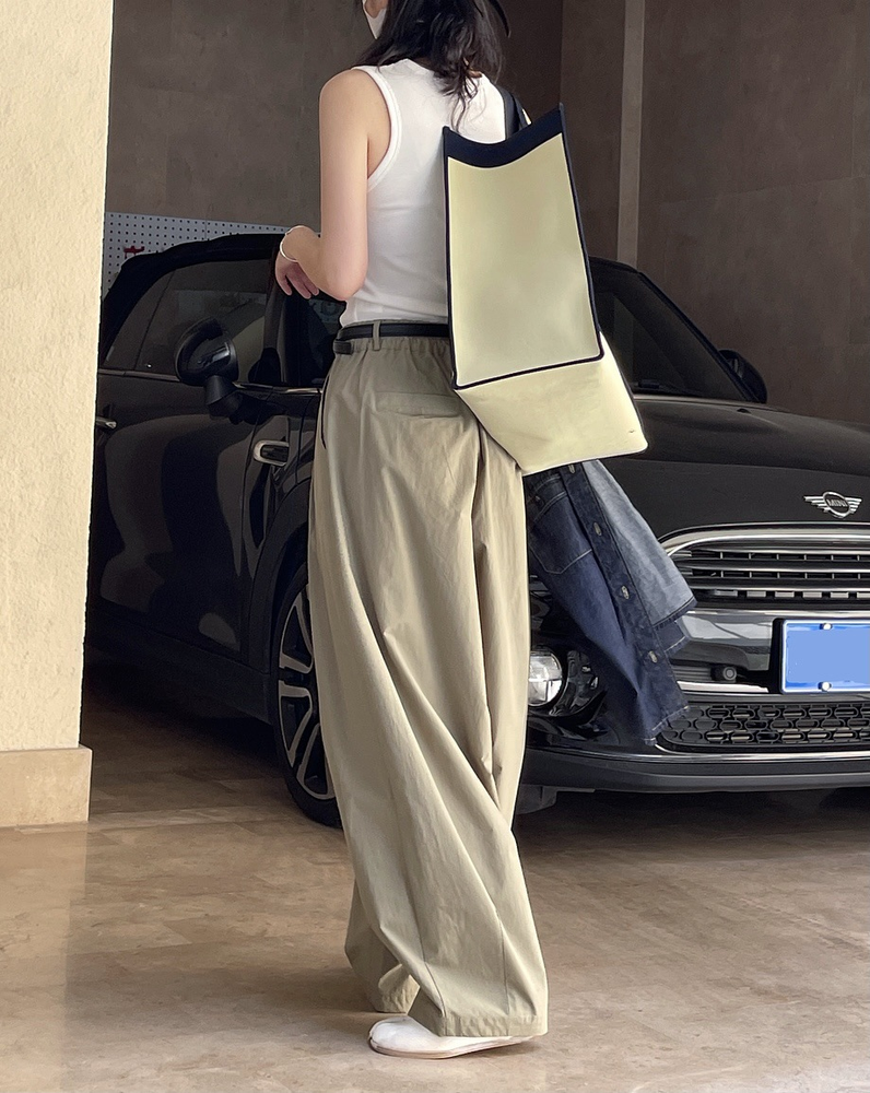 Широкие брюки шикарного минималистского силуэта в японском стиле Japanese-Style Chic Minimalist Silhouette Wide Leg Pants
