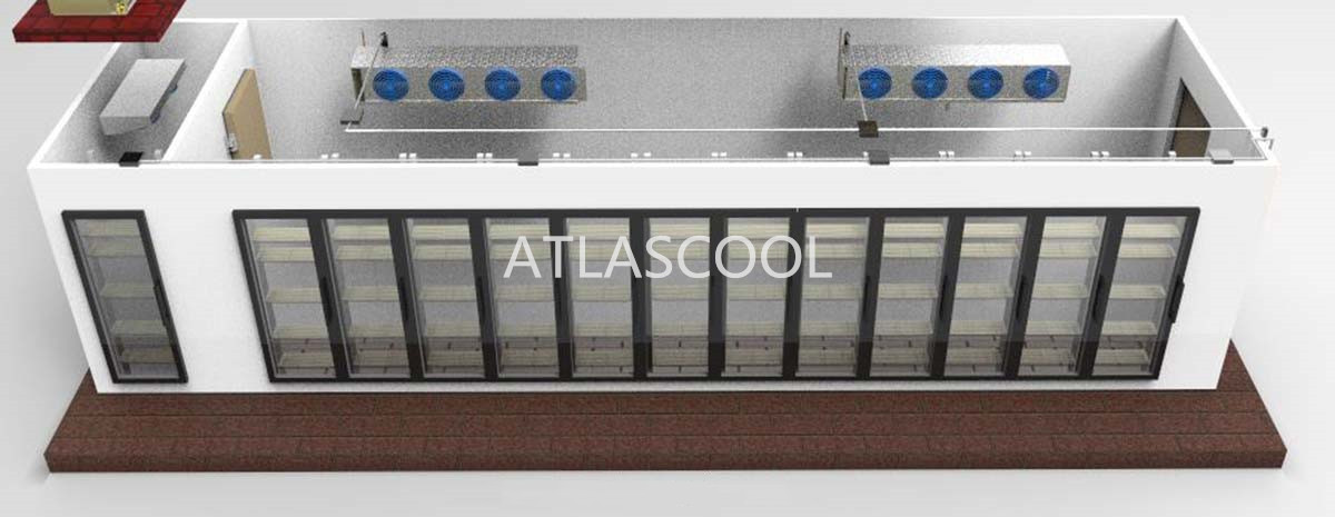 Supermercado cuarto frío Supermarket cold room