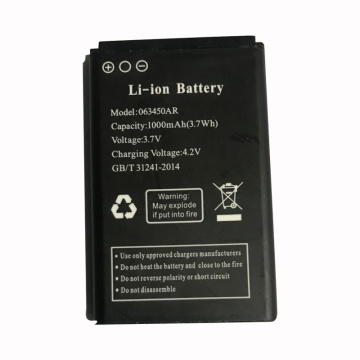 1000mAh 3.7Wh Li-ion Battery for Cell Phone