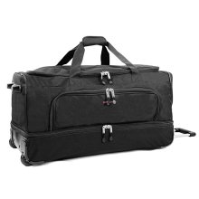 SHENGMING Black Rolling Cotton Duffle Trolley Bag: Your Ultimate Travel Companion