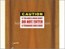 Enter room sign door sticker pvc sign
