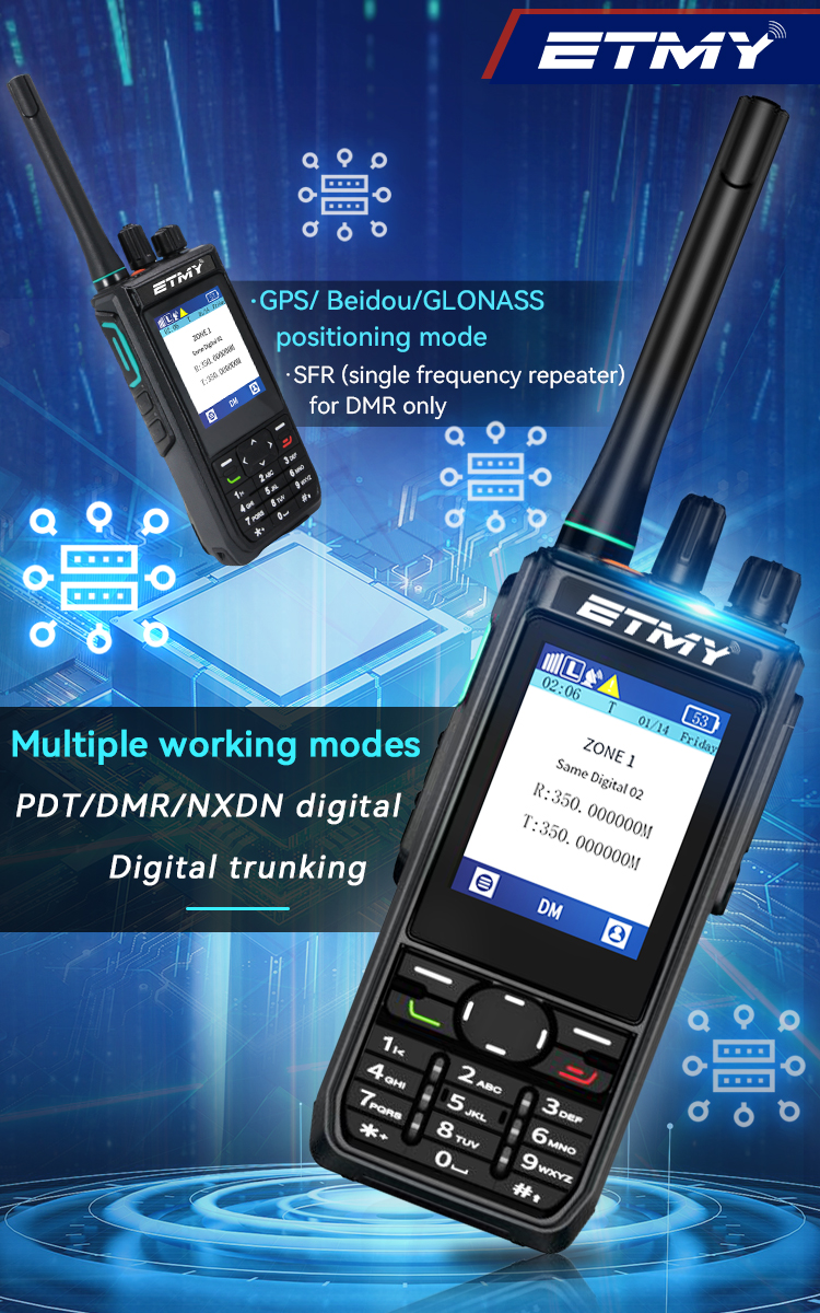 ETMY AP35 DMR Tire 3 Trunking System Explosion Proof DMR Digital Portable Radio Walkie Talkie