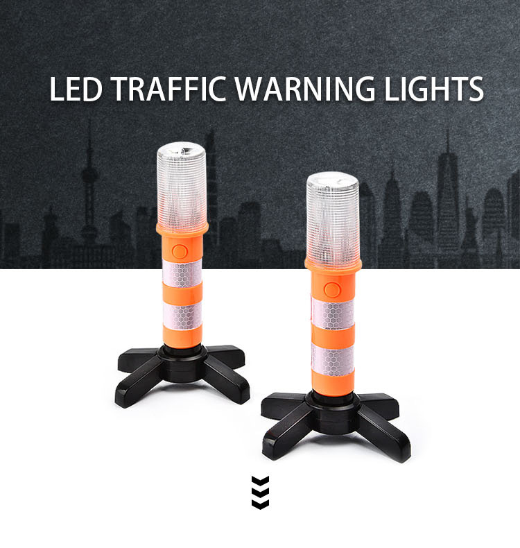 Can Be Retracted Vertically Convenient And Fast Traffic Baton, Multi-Function Warning LED light Waterproof And High Temperature