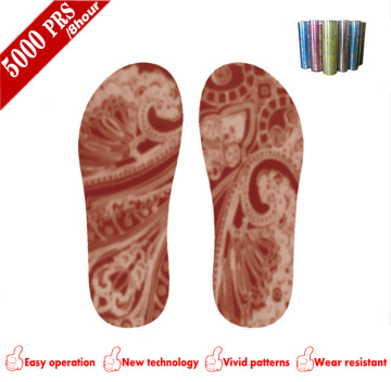 Classical style transfer PVC slipper film for women shoe