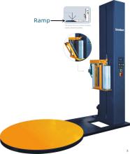 Auto turntable front film wrapping machine