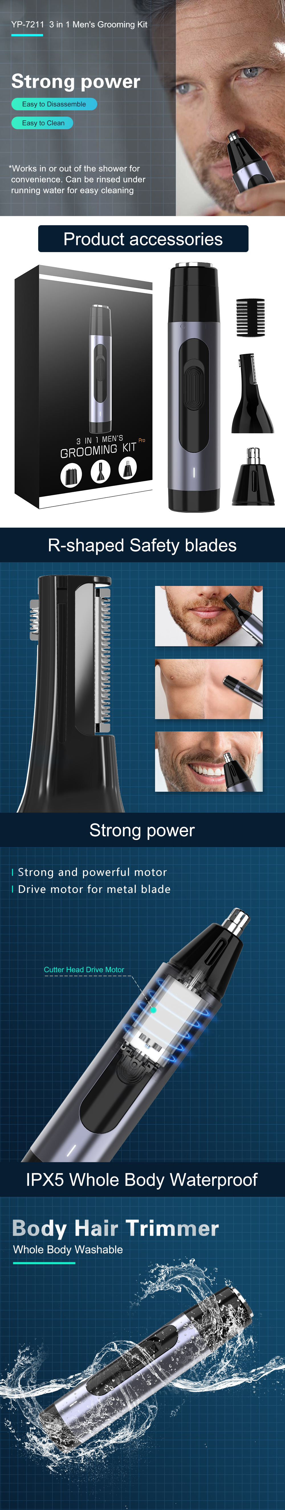 Multifunctional Rechargeable Electric Nose Trimmer