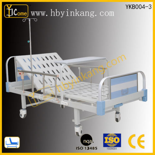 collapsible side rail one crank hospital bed