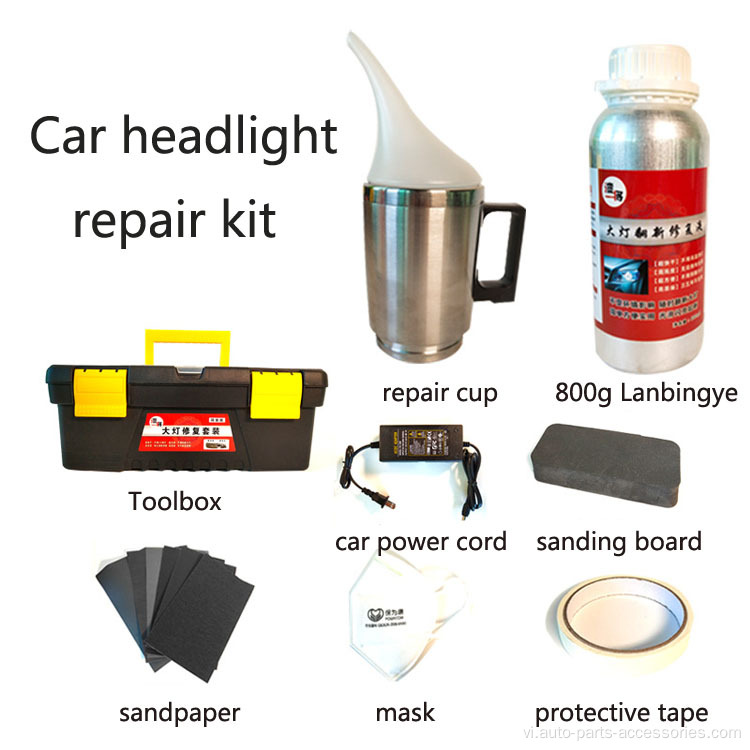 Bộ công cụ sửa chữa xe hơi trước đèn pha phía trước