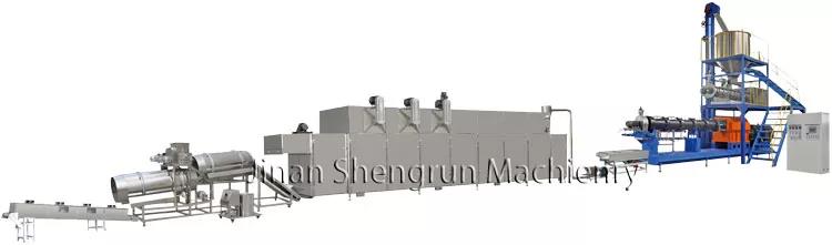 Large Capacity Twin Screw Floating Fish Feed Pellet Machine  Extruder Full Automatic Fish Feed Production Line