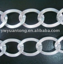 silver chain for garment accessory