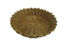 Pretty Round Poly Rattan Bread Basket , Fruit Display Baske