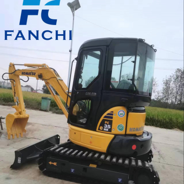 Used Well-Maintained Komatsu PC35MR Crawler Excavator for Sale